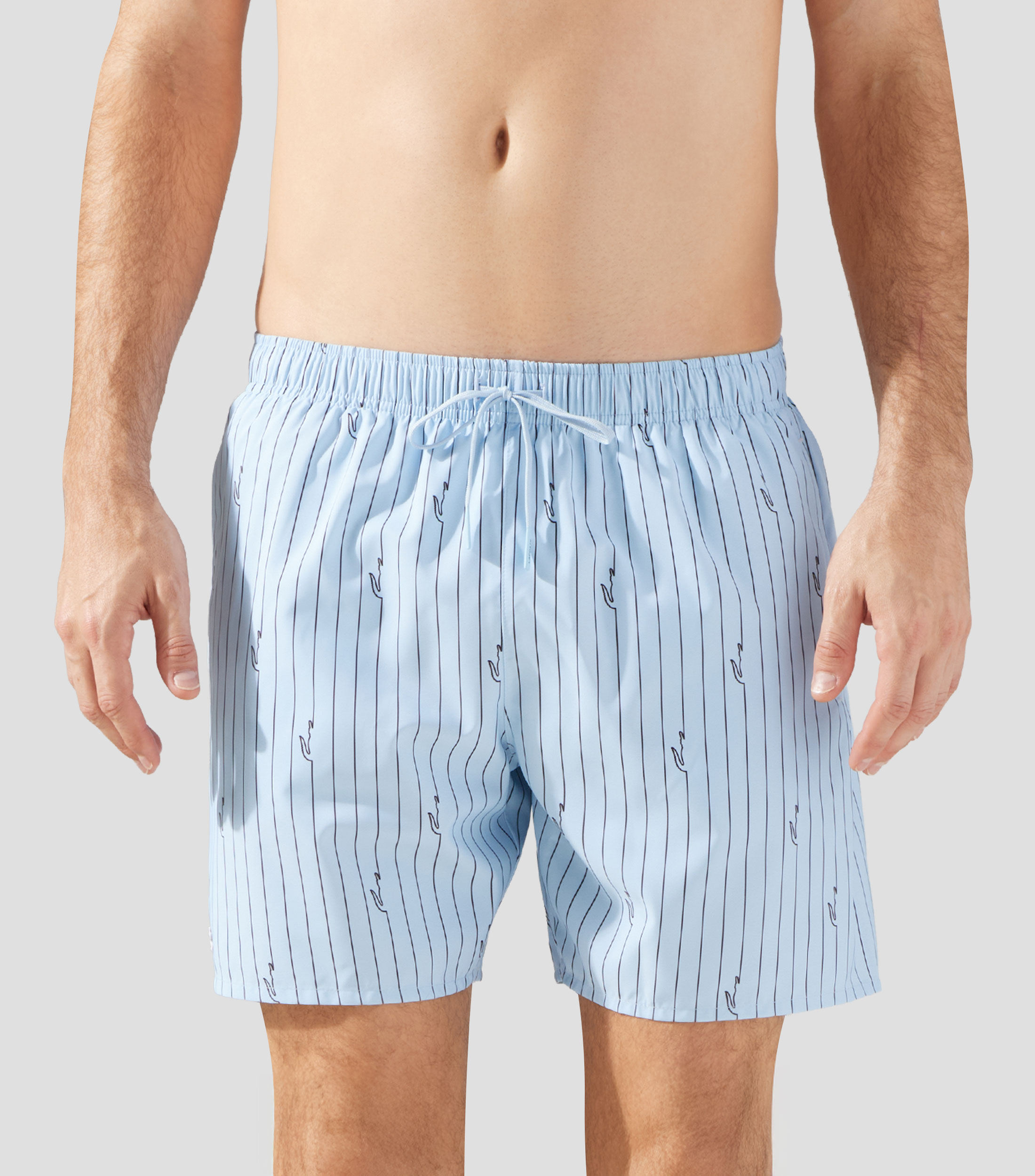Traje de baño largo rayas Hombre